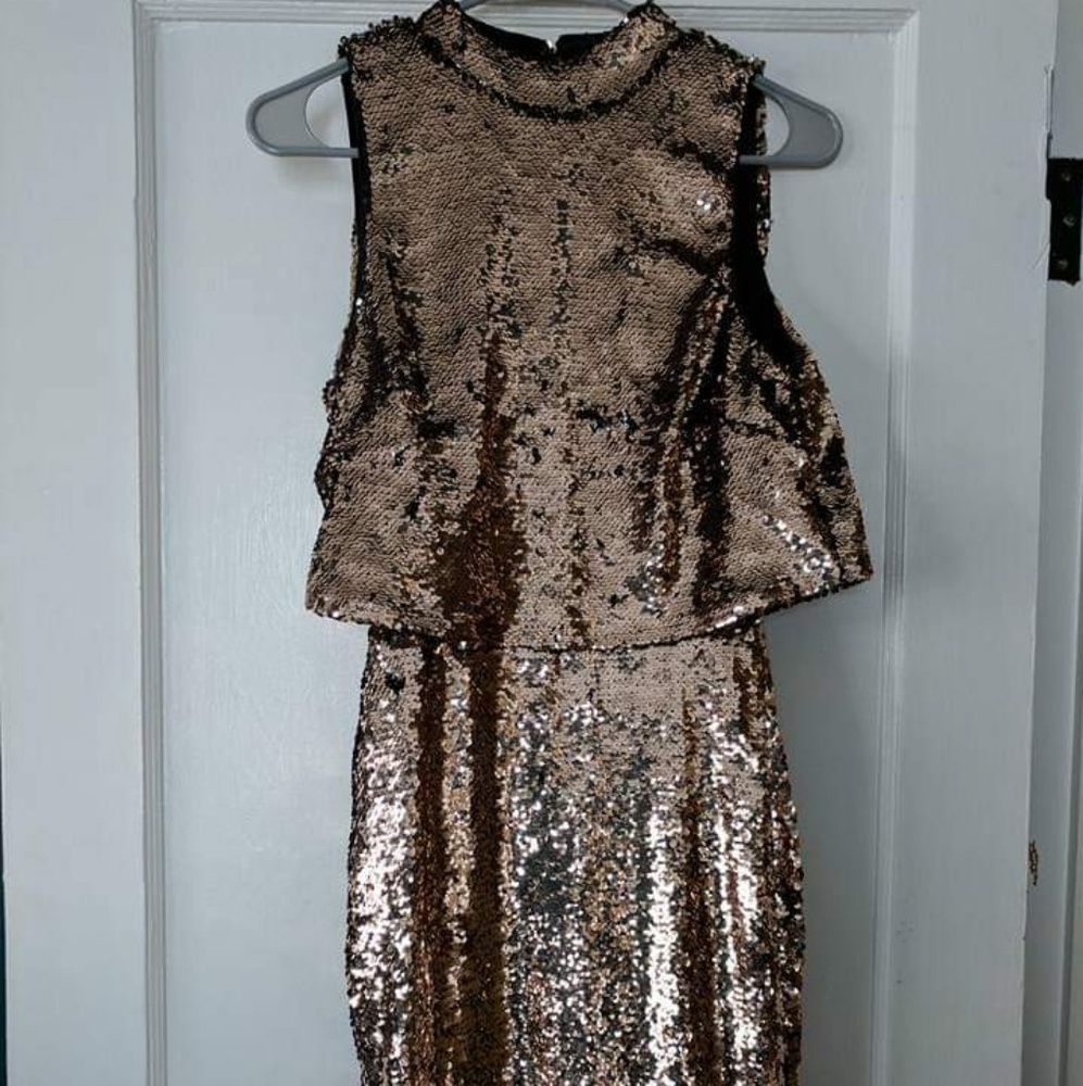 Rose Gold Sequined Dress